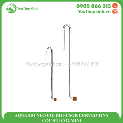 AQUARIO NEO CO₂ DIFFUSOR CURVED TINY - CỐC SỦI CO2 MINI