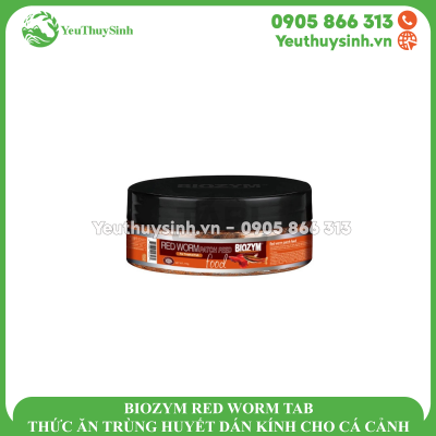 BIOZYM RED WORM TAB - THỨC ĂN TRÙNG HUYẾT DÁN KÍNH CHO CÁ CẢNH