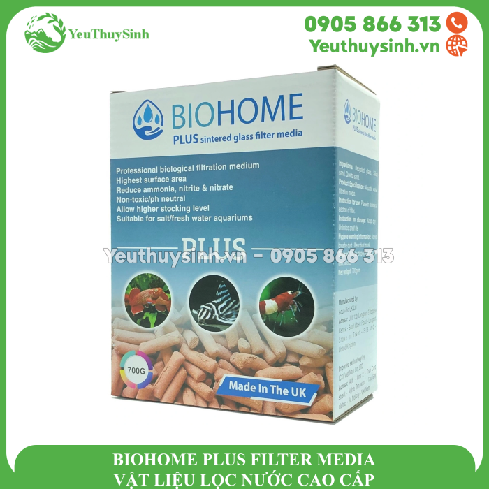 BIOHOME PLUS FILTER MEDIA - VẬT LIỆU LỌC NƯỚC CAO CẤP