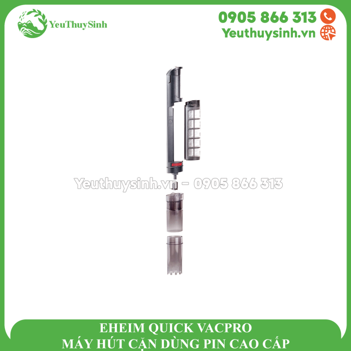EHEIM QUICK VACPRO - MÁY HÚT CẶN DÙNG PIN CAO CẤP