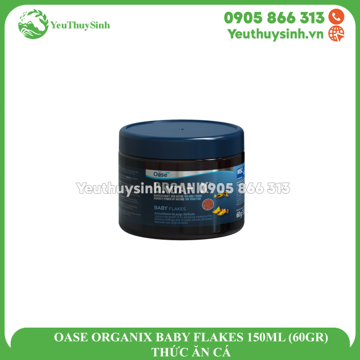 OASE ORGANIX BABY FLAKES 150ML (60GR) - THỨC ĂN CÁ